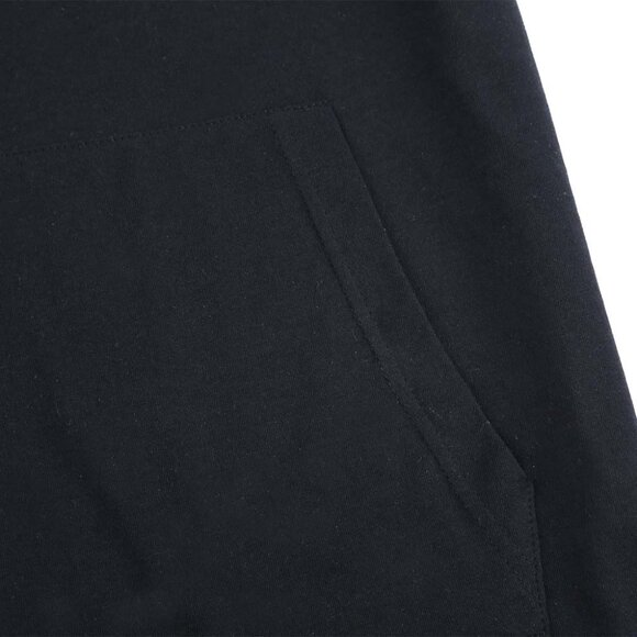 Men's Black T-Shirt with Vibrant Colorful Striped and Casual Hood Design Size S - Picture 6 of 6